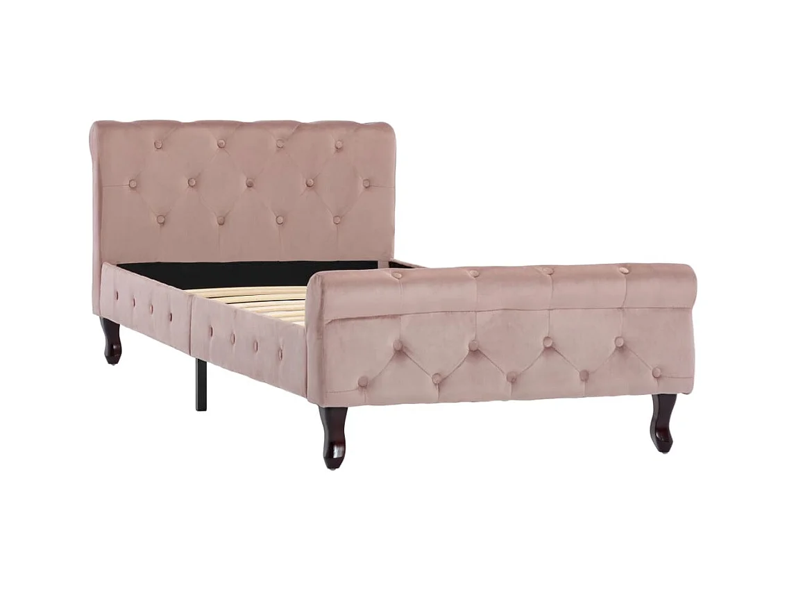 Struttura letto senza materasso Pink Velvet 90x200 cm