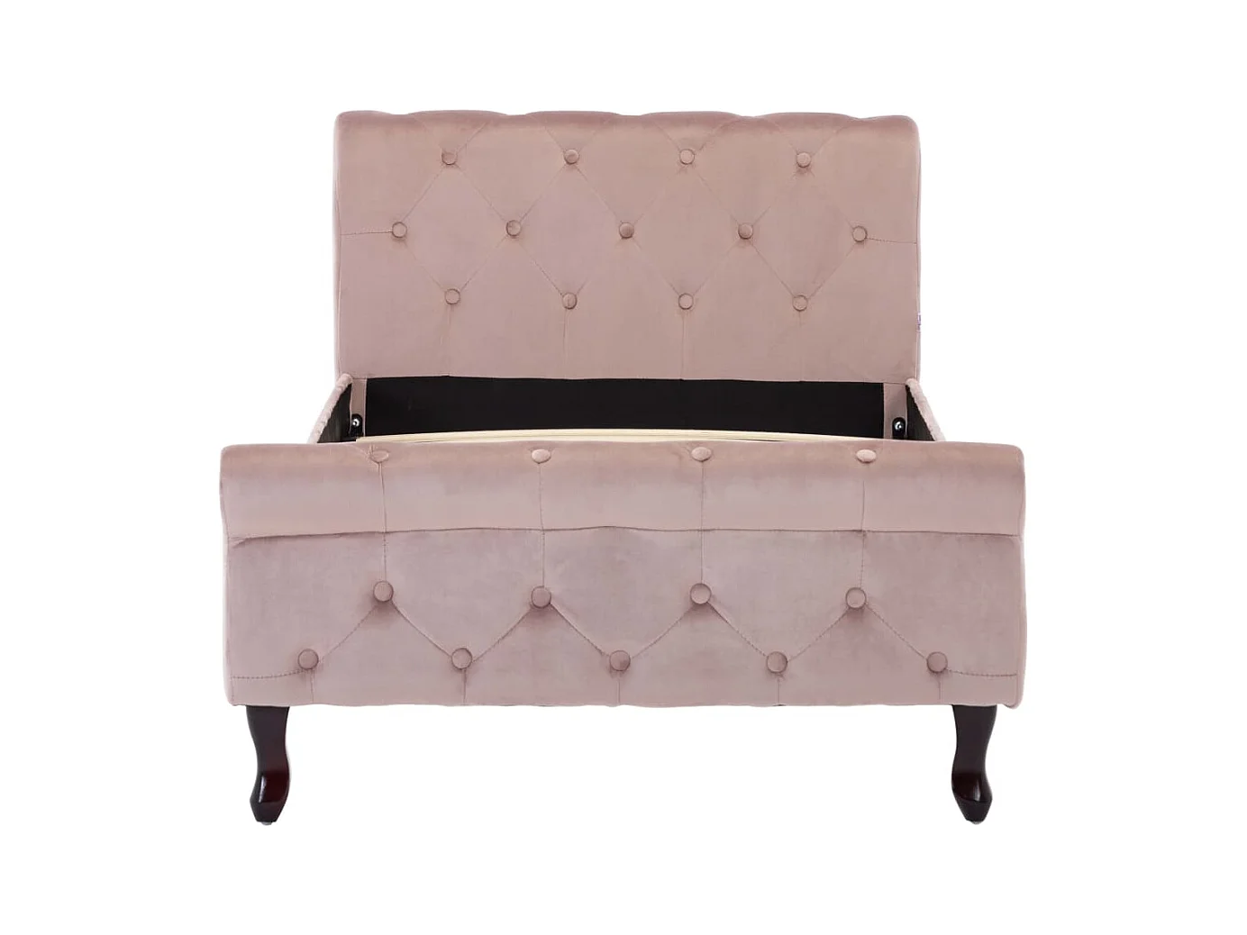 Struttura letto senza materasso Pink Velvet 90x200 cm