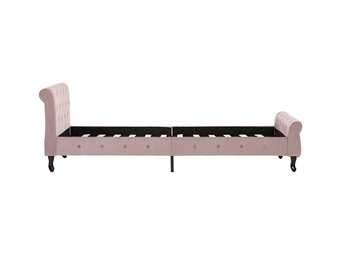 Struttura letto senza materasso Pink Velvet 90x200 cm