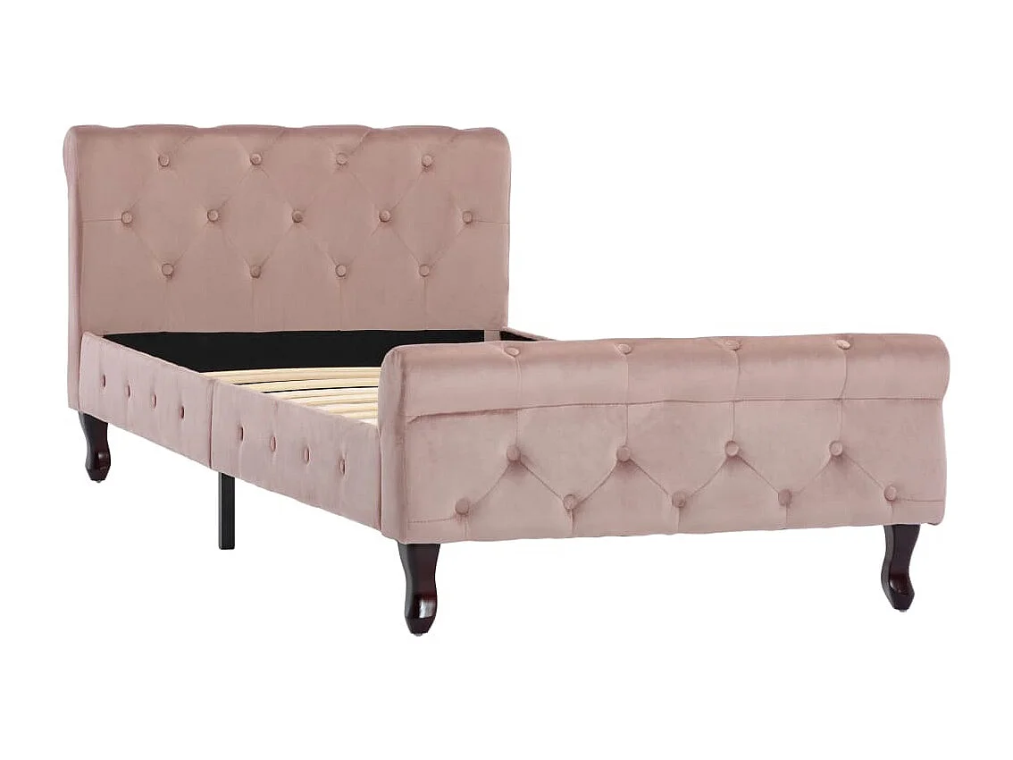 Cadre de lit sans matelas Rose Velours 90x200 cm