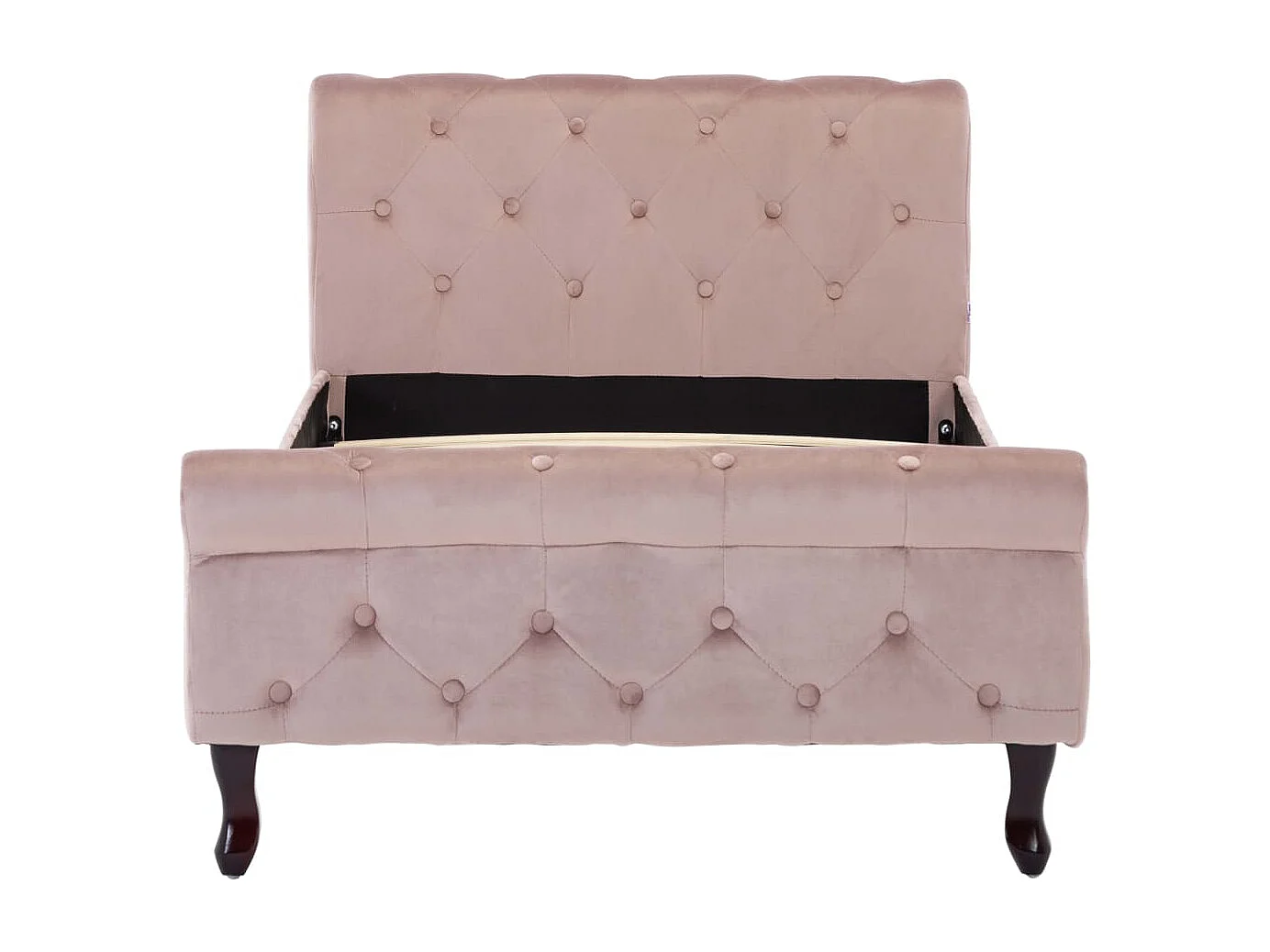 Cadre de lit sans matelas Rose Velours 90x200 cm