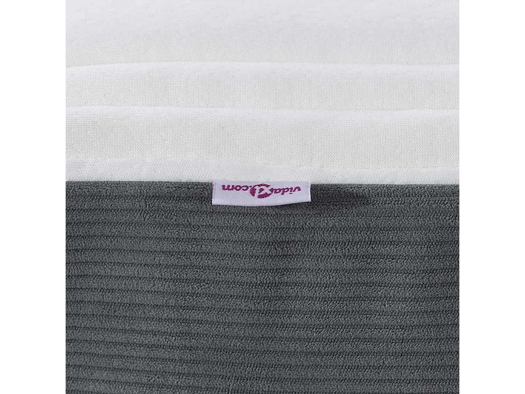 Materasso per letto con materasso grigio 180 x 200 cm in tessuto