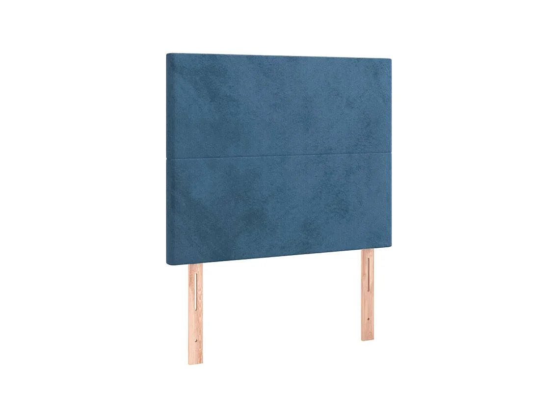 Rete a doghe con materasso e LED Blu Scuro 80x200cm