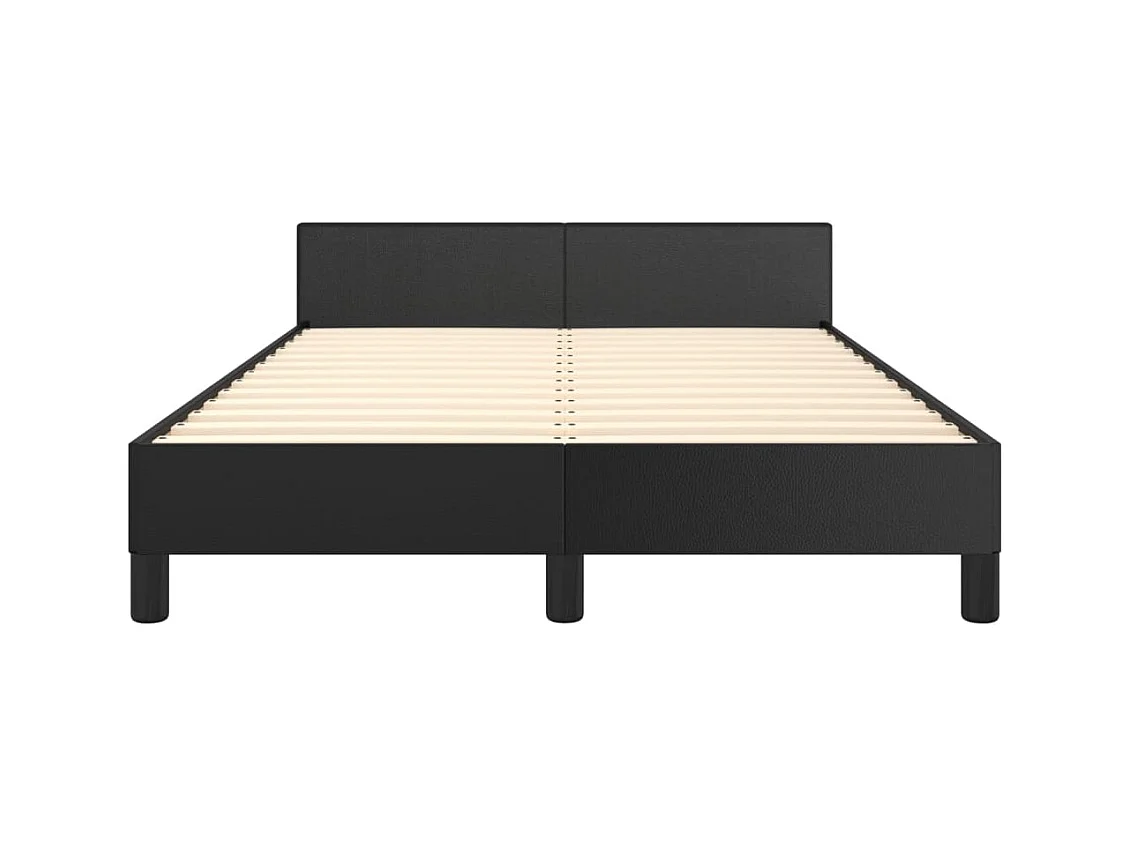 Struttura letto senza materasso nero 120x190 cm similpelle
