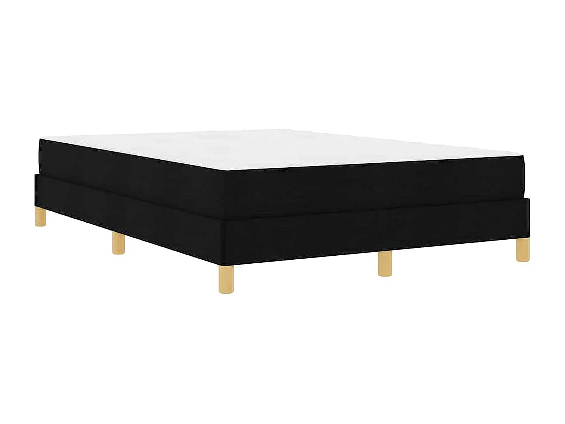 Letto a molle nero e marrone 140 x 200 cm