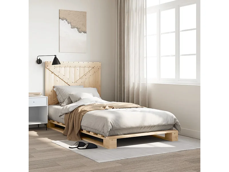 Cadre de lit sans matelas avec tête de lit 100x200 cm