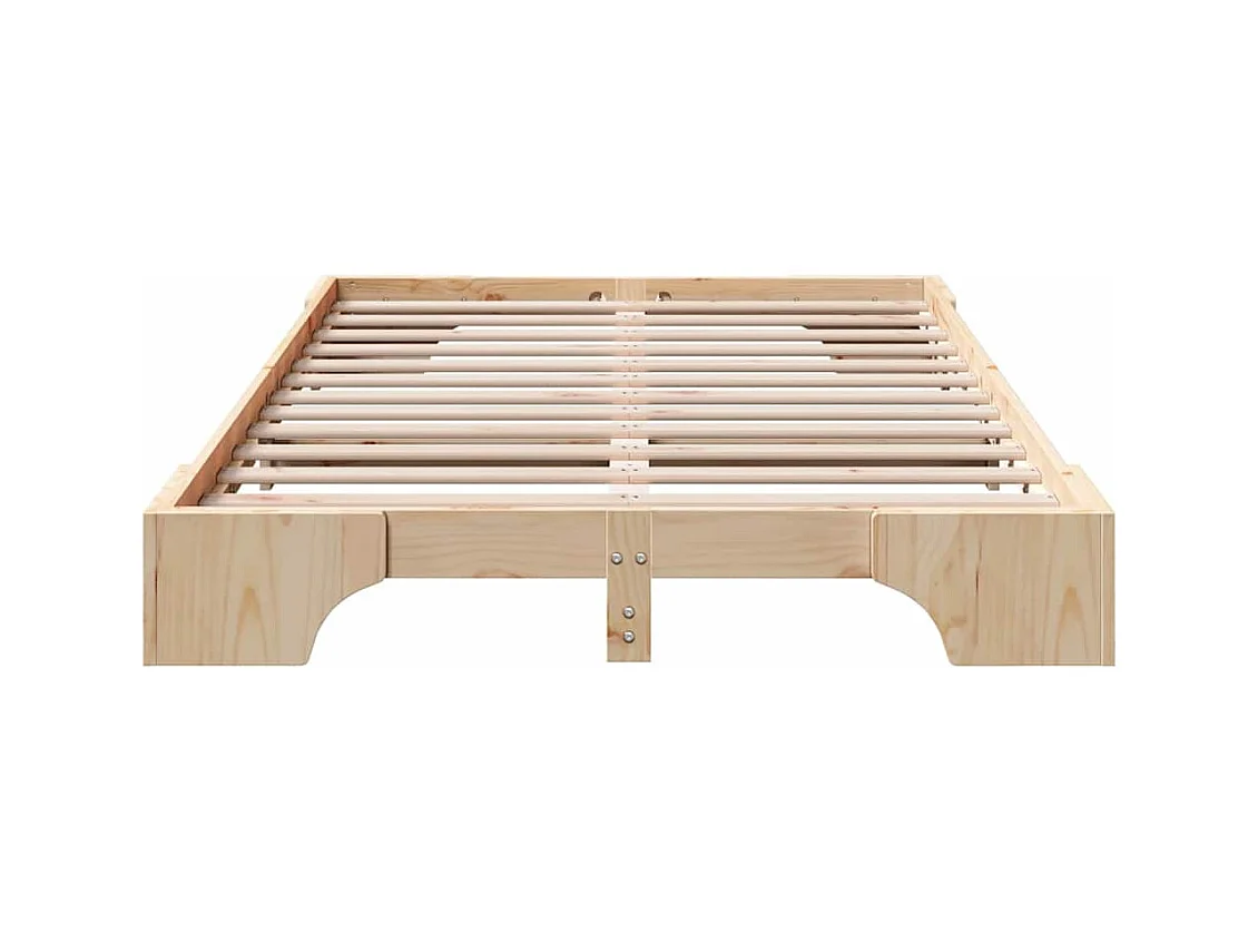 Bedframe van massief grenenhout 140 x 190 cm Massief grenenhout
