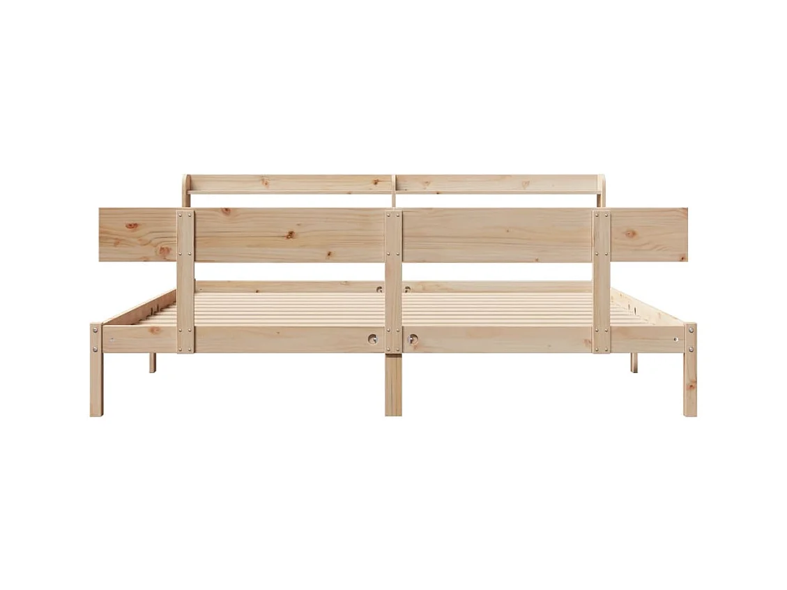 Struttura letto senza materasso 200x200 cm in legno massello di pino