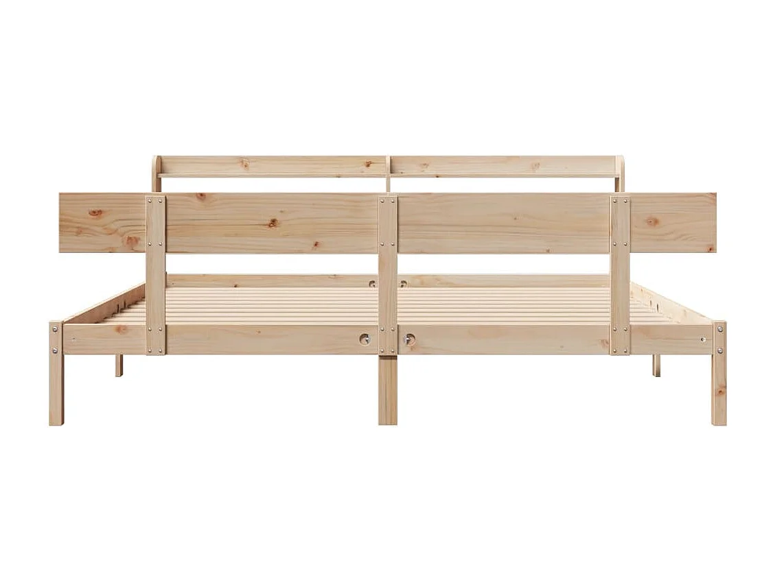 Struttura letto senza materasso 200x200 cm in legno massello di pino