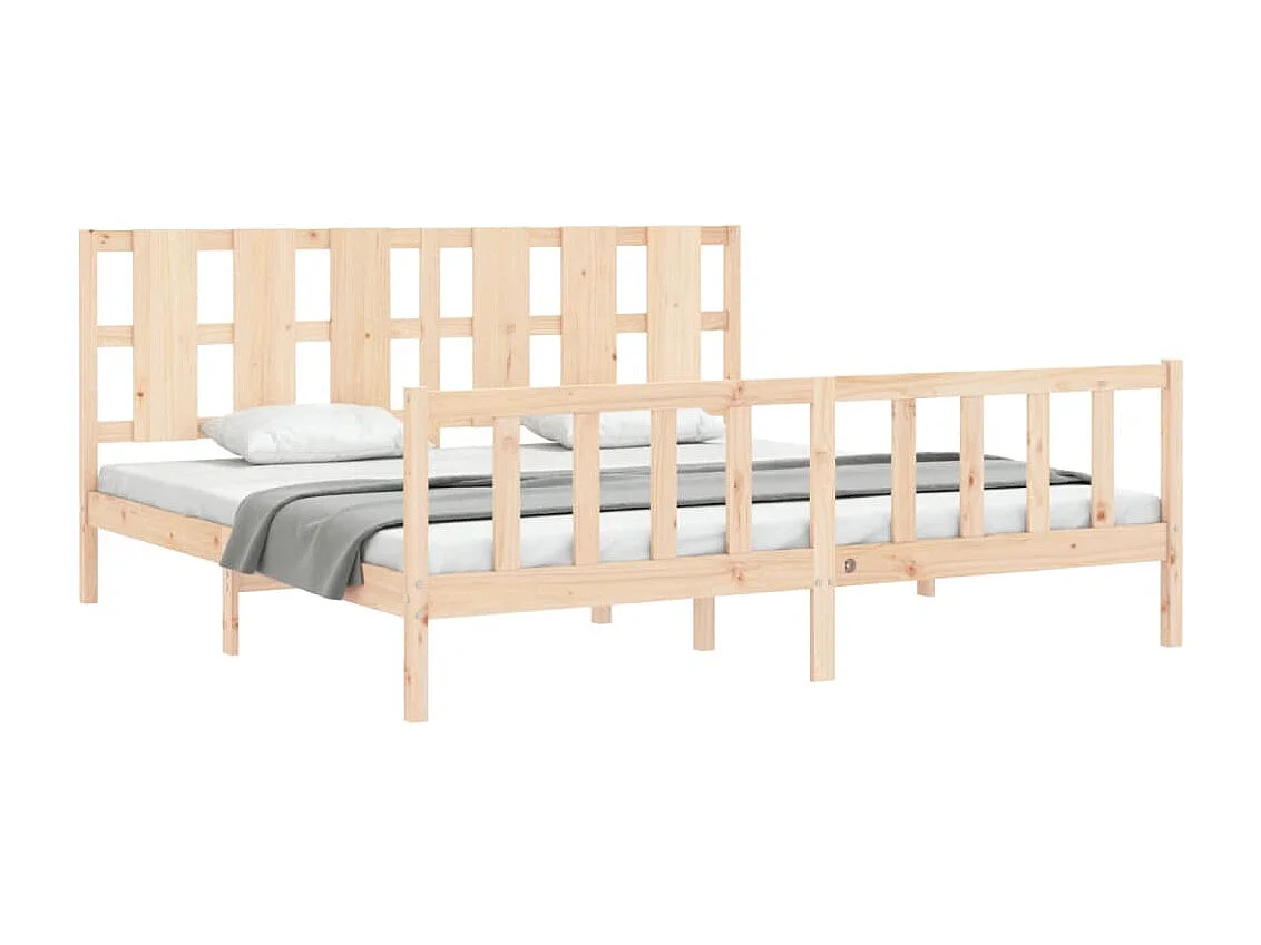Estructura de cama sin colchón 200x200 cm madera maciza de pino