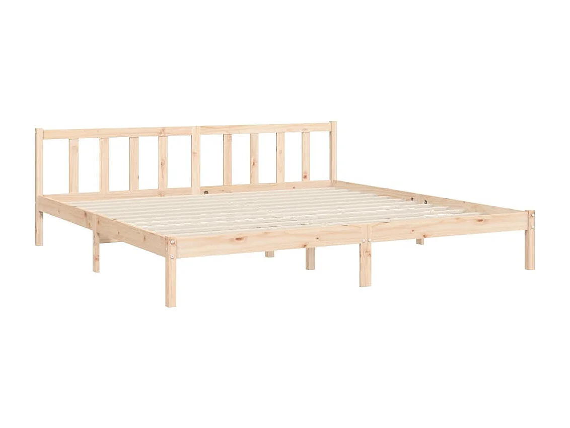 Estructura de cama sin colchón 200x200 cm madera maciza de pino