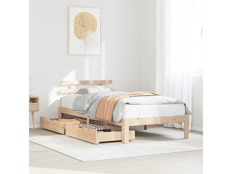 Bedframe met lades zonder matras 90x190 cm