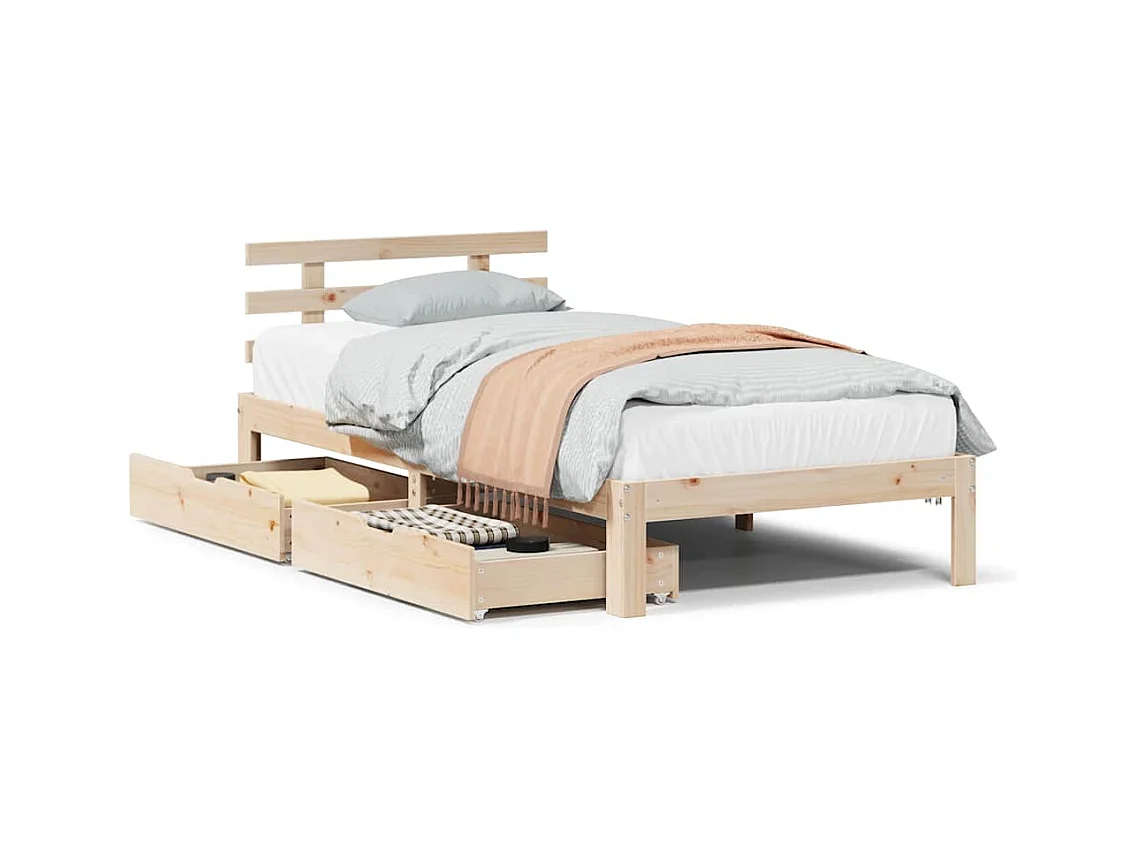 Bedframe met lades zonder matras 90x190 cm