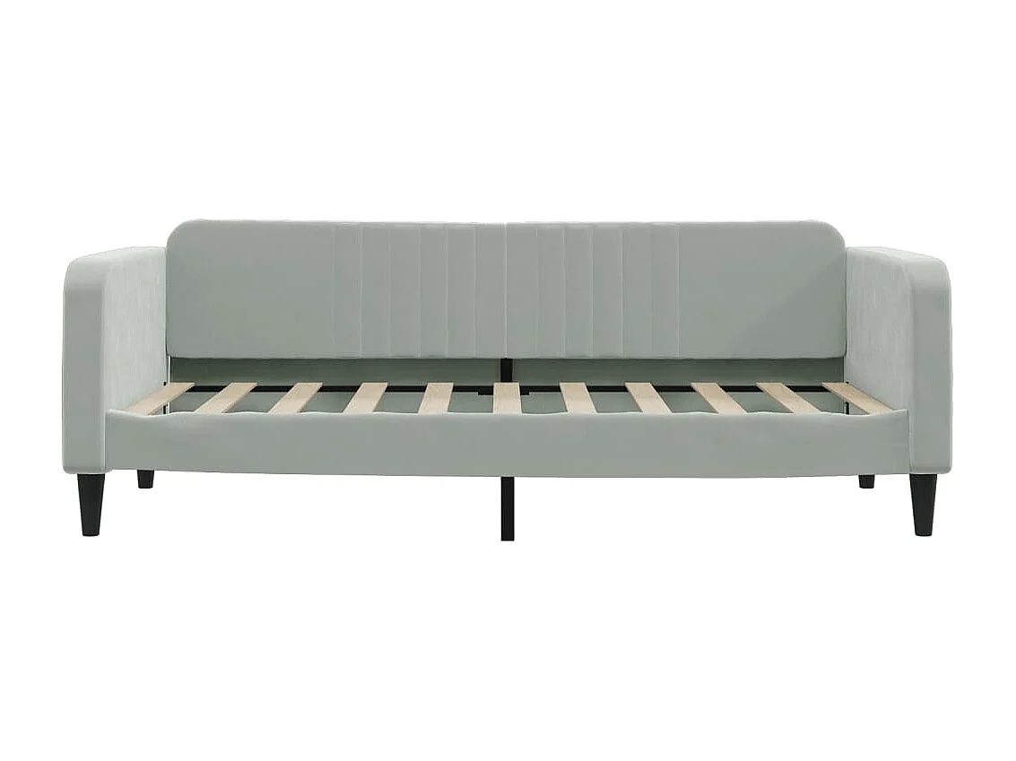 Lit de repos sans matelas gris clair 90x190 cm velours