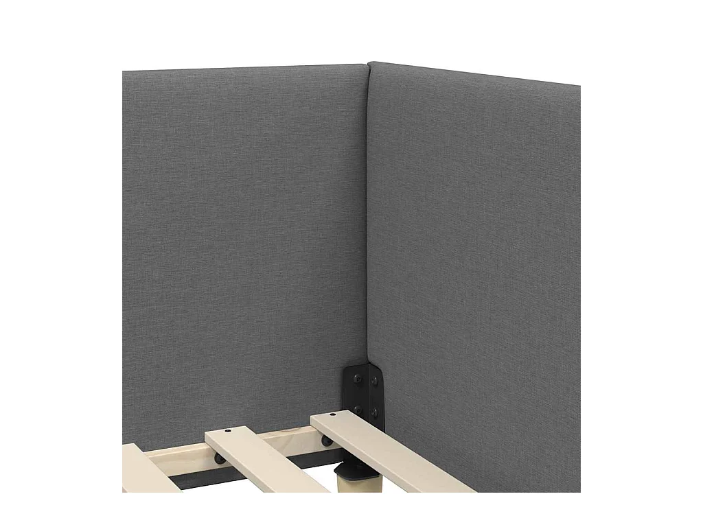 Hoekbedframe Overig Donkergrijs 90 x 200 cm