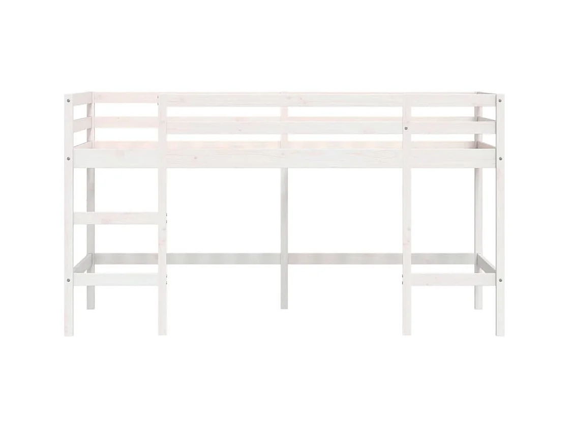 Lit mezzanine d'enfants sans matelas avec échelle 90x190 cm