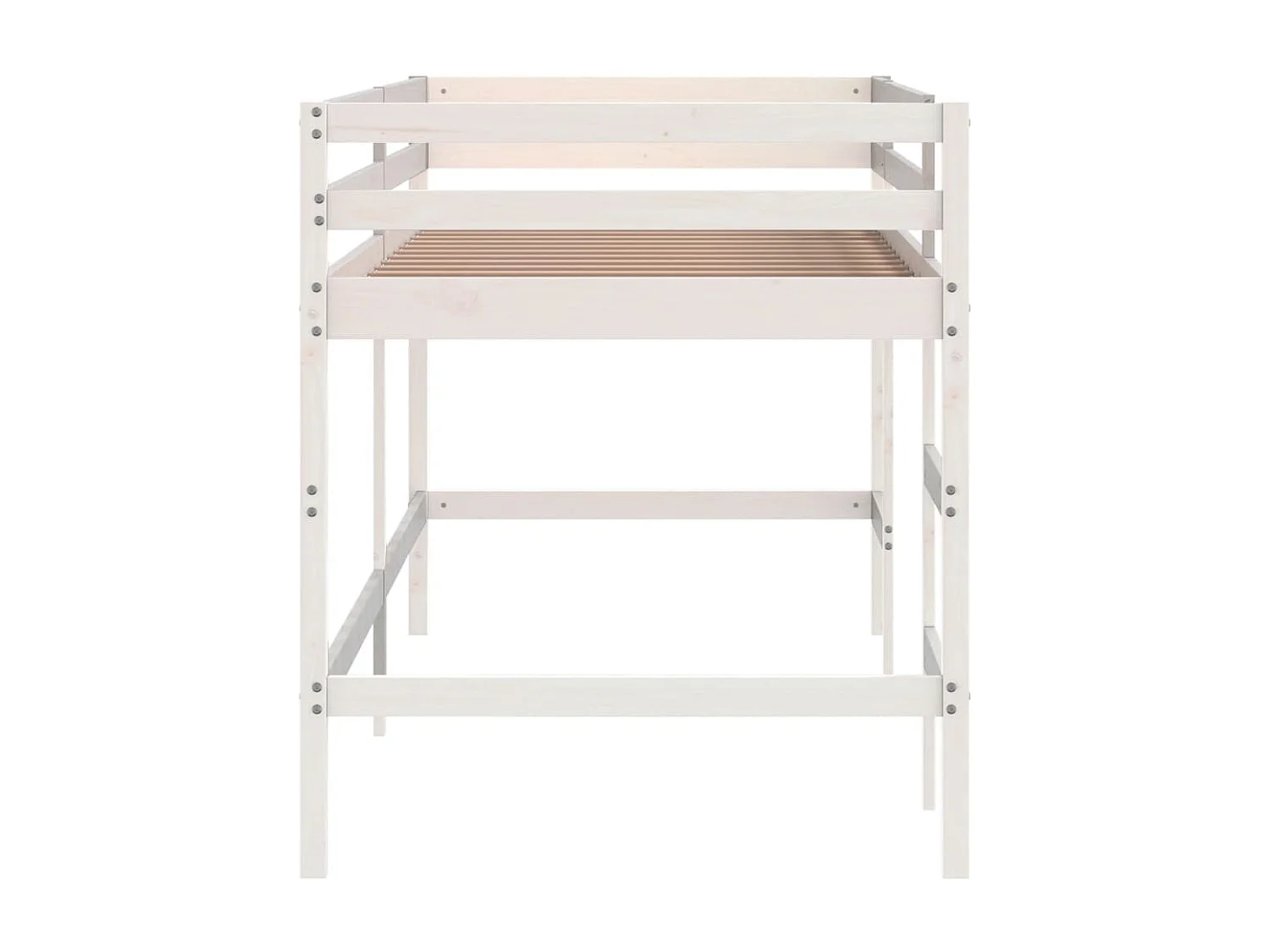Lit mezzanine d'enfants sans matelas avec échelle 90x190 cm