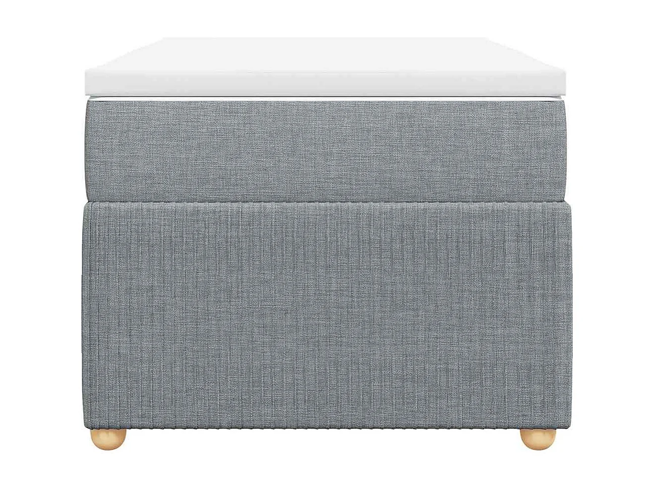Sommier à lattes de lit avec matelas gris clair 80x200 cm tissu