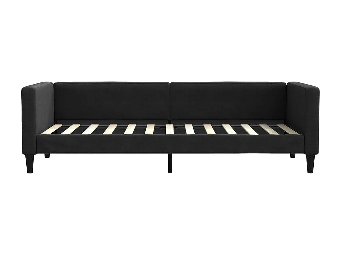 Lit de repos sans matelas noir 80x200 cm tissu
