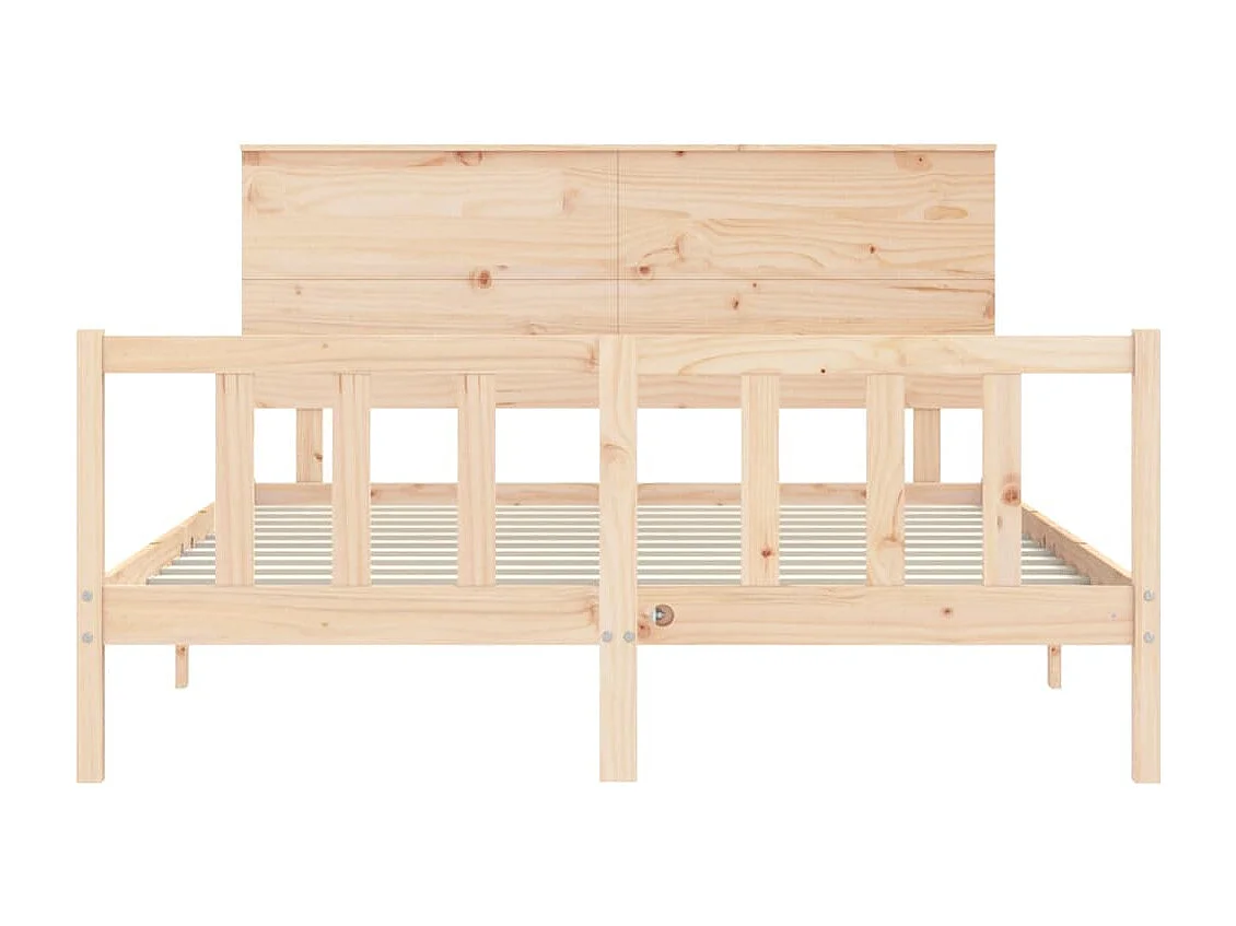 Struttura letto senza materasso 160x200 cm in legno massello di pino