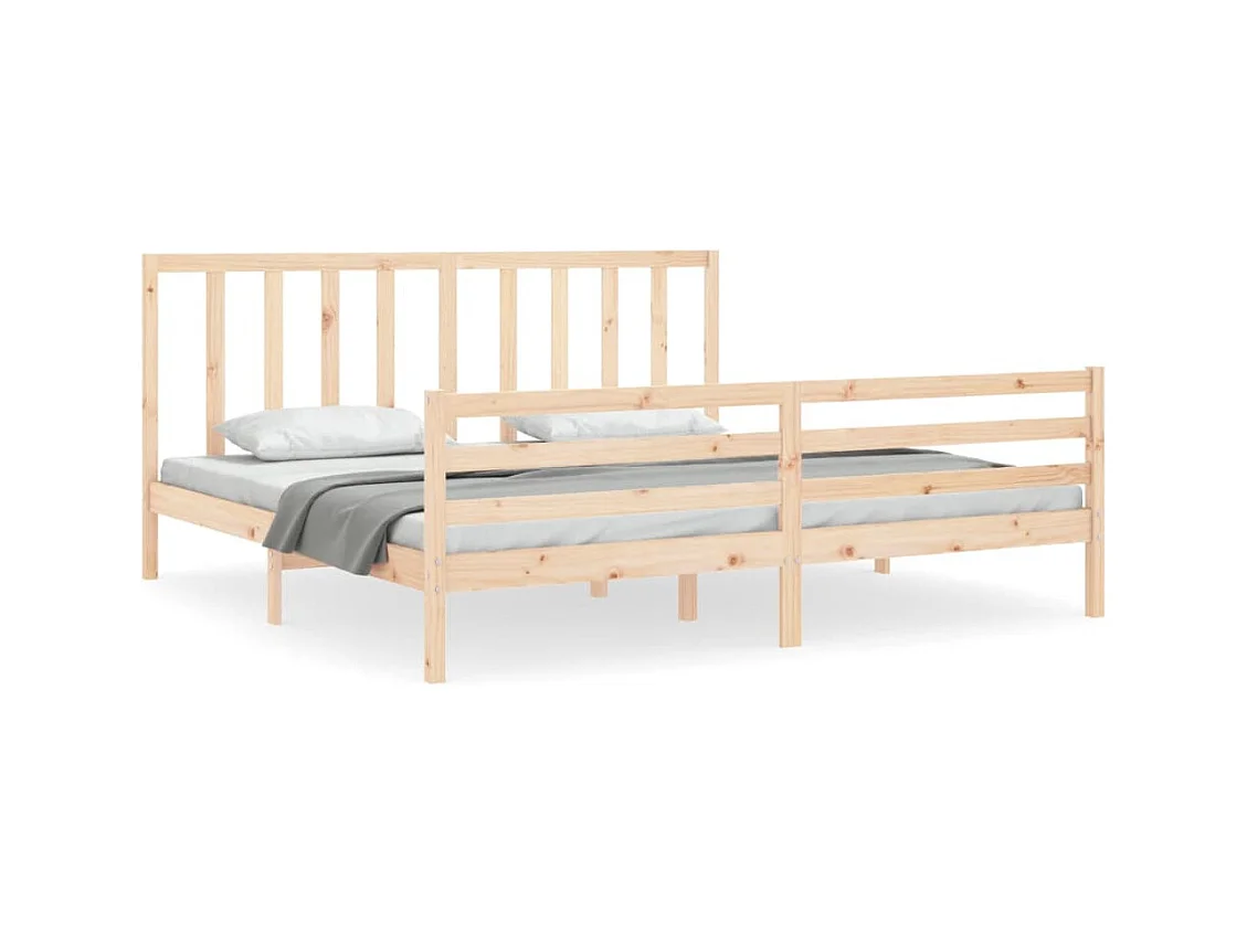 Bedframe zonder matras 200x200 cm massief grenenhout