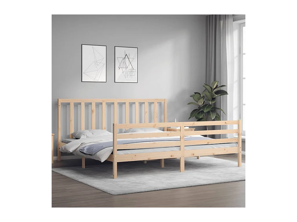 Bedframe zonder matras 200x200 cm massief grenenhout