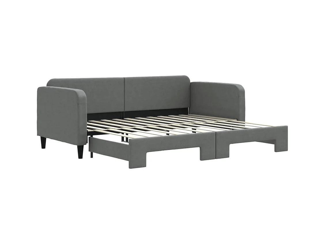 Divano letto con letto estraibile senza materasso grigio scuro 90x200 cm