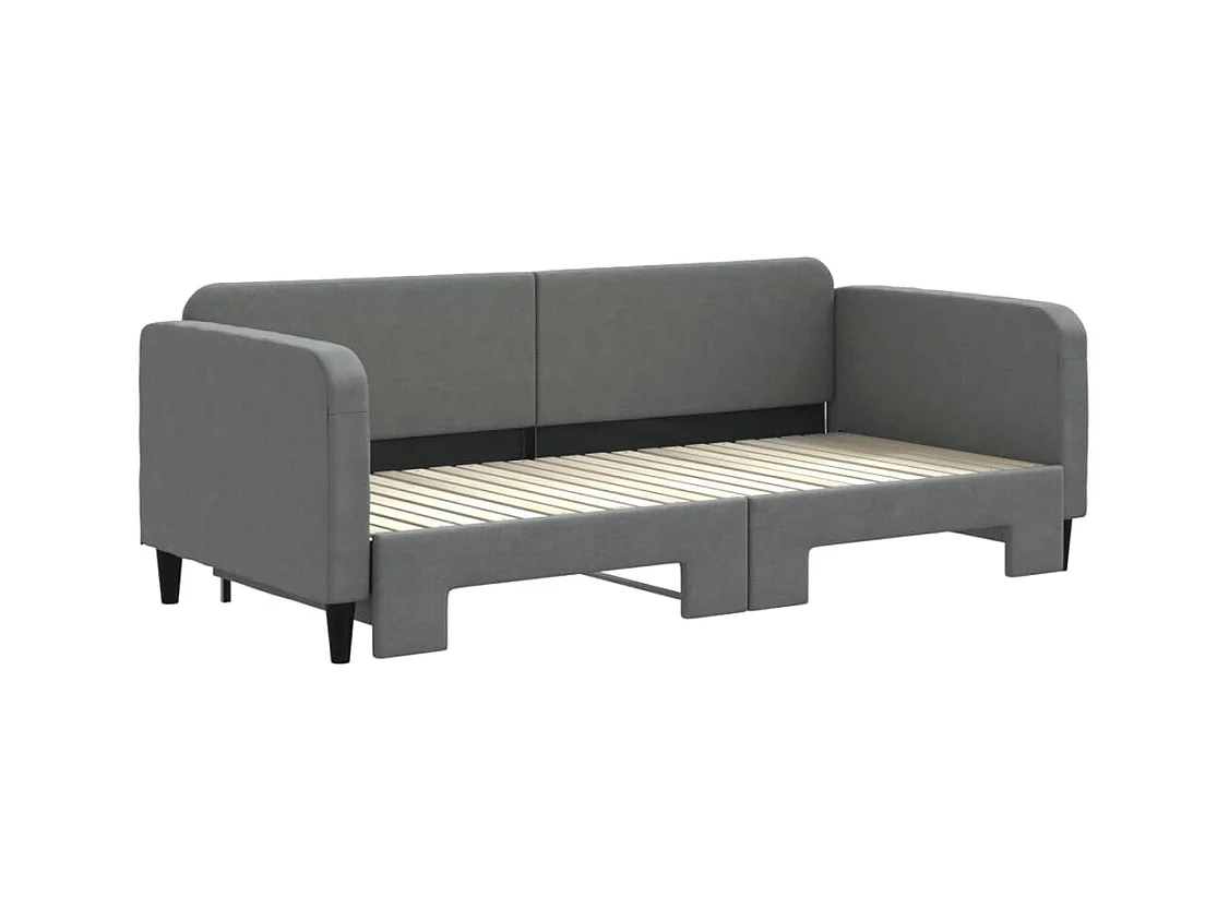 Divano letto con letto estraibile senza materasso grigio scuro 90x200 cm