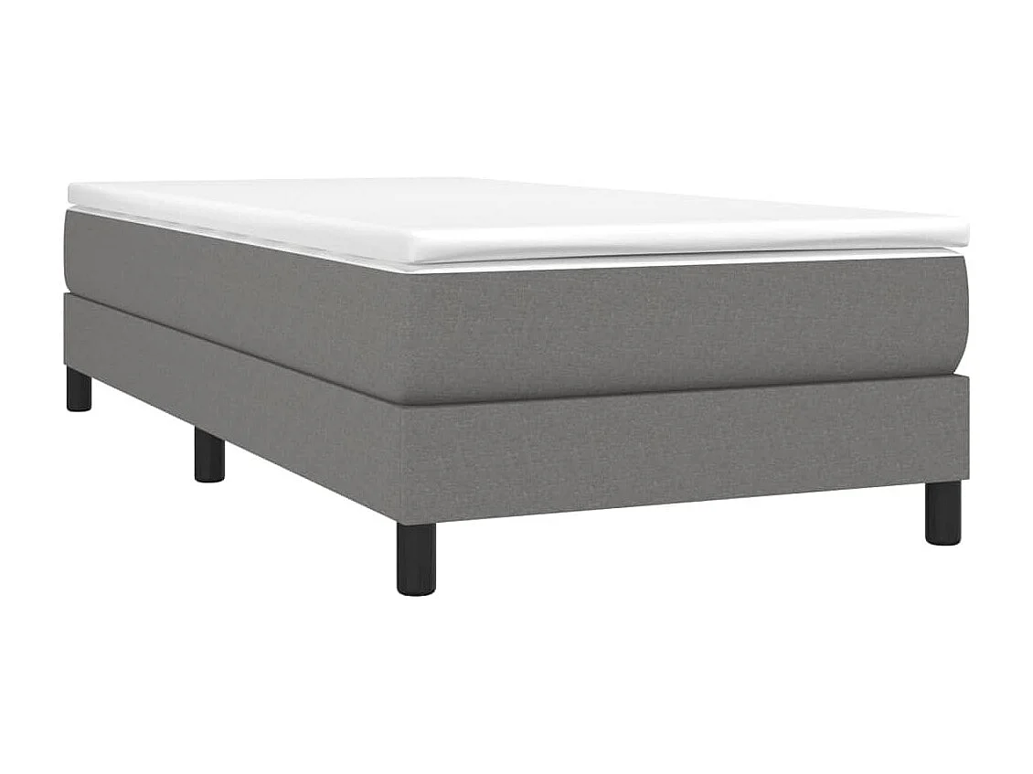 Sommier à lattes de lit avec matelas Gris foncé 80x200 cm Tissu