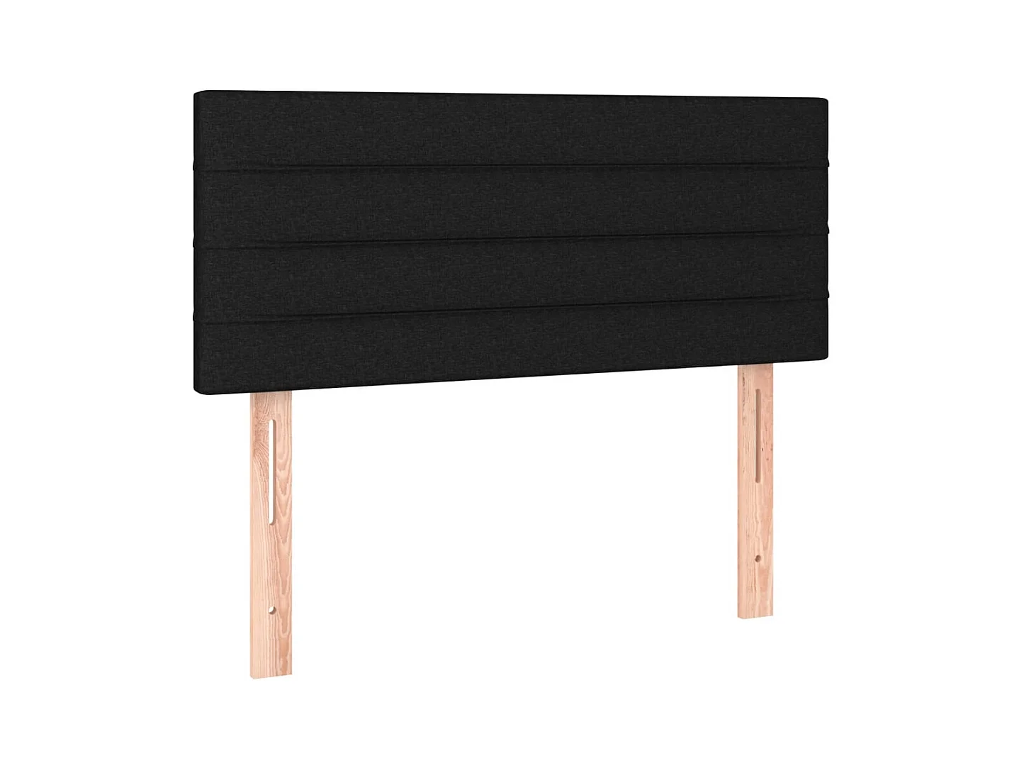 Lattenbodem met matras Zwart 100x200 cm Stof