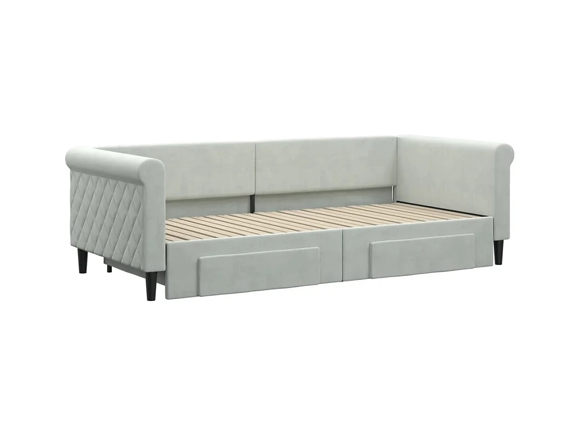 Dagbed met onderschuifbed en lades zonder matras 90x200 cm