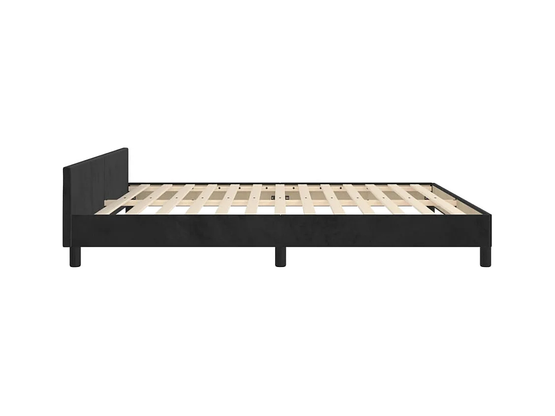 Bedframe zonder matras zwart 160x200 cm fluweel