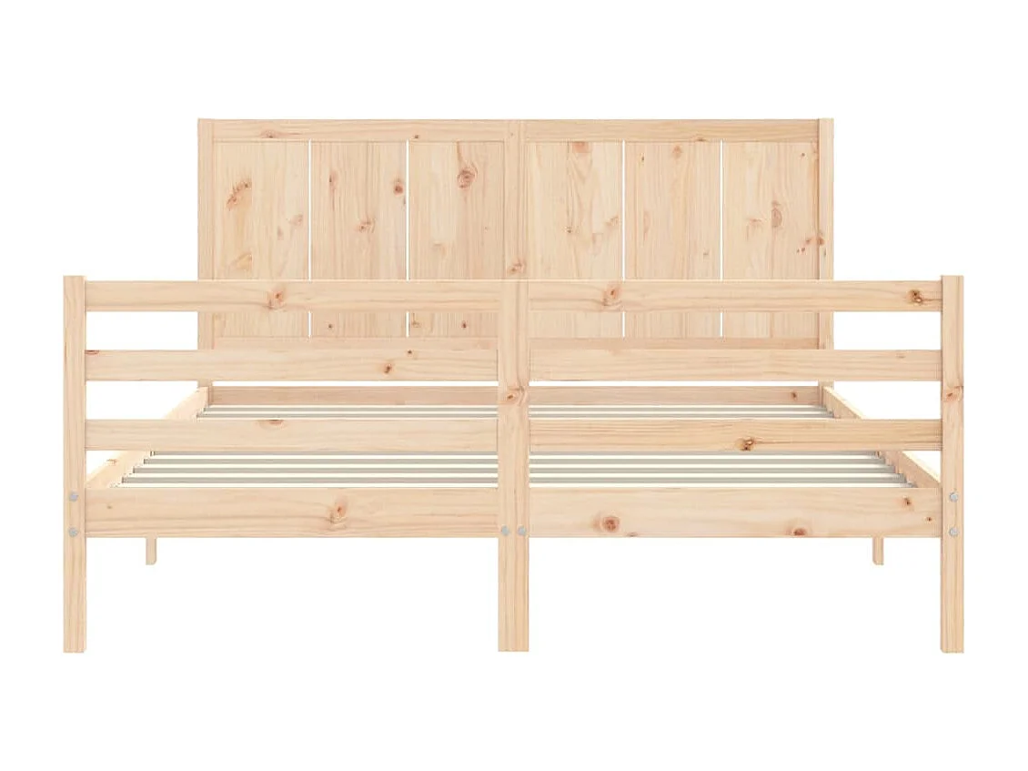 Struttura letto in legno massello senza materasso