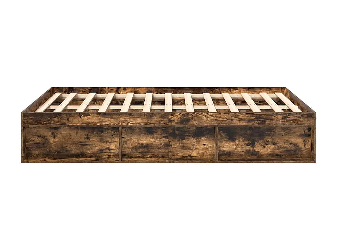 Estructura de cama sin colchón roble ahumado 120x200 cm