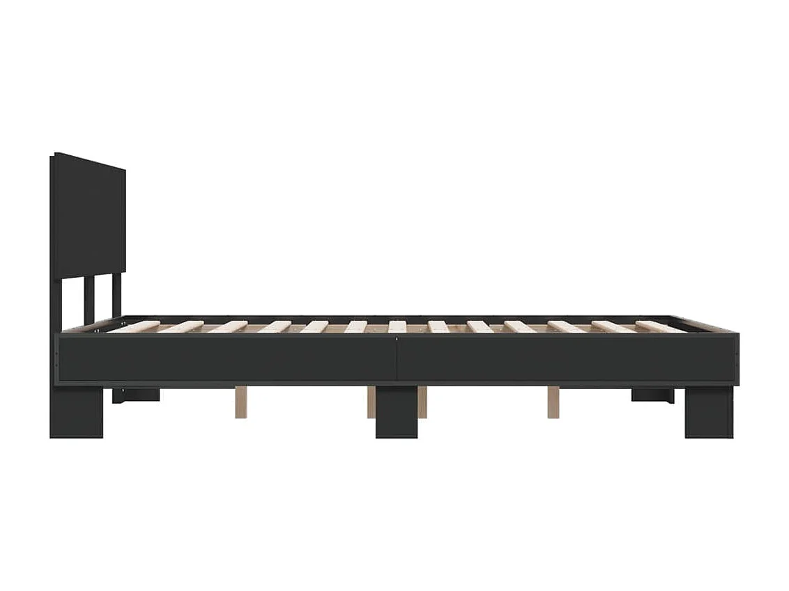 Estructura de cama sin colchón negra 120x200 cm