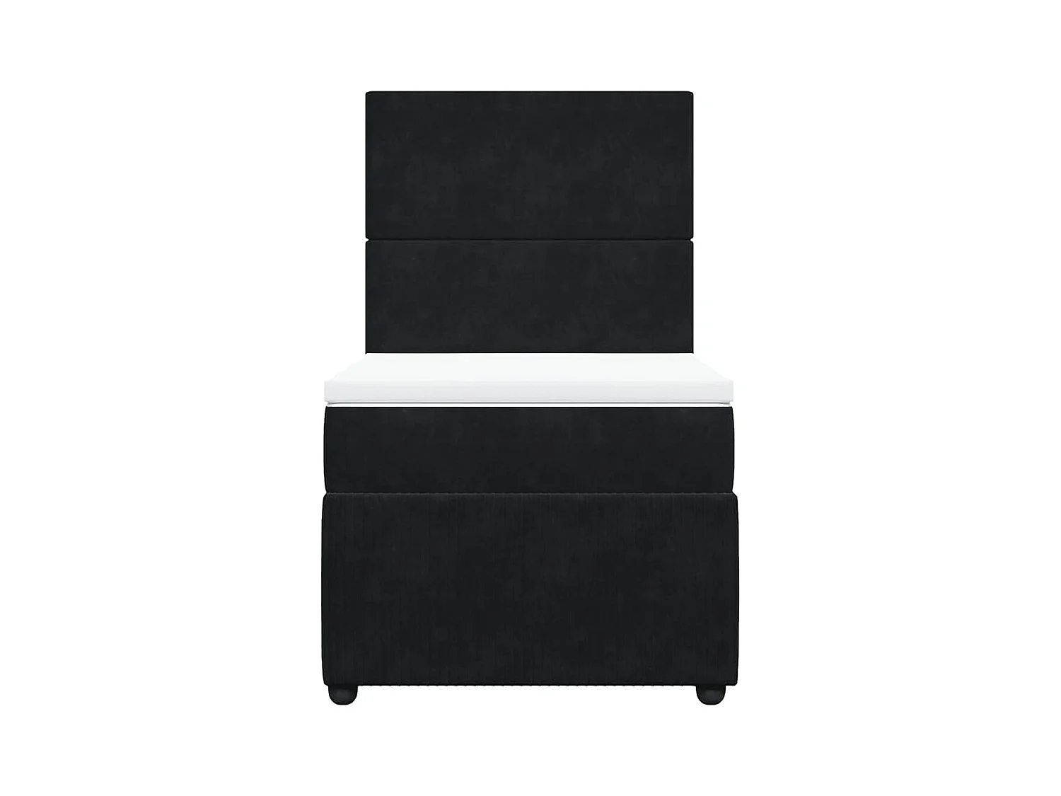 Somier de láminas con colchón Terciopelo Negro 90x200 cm