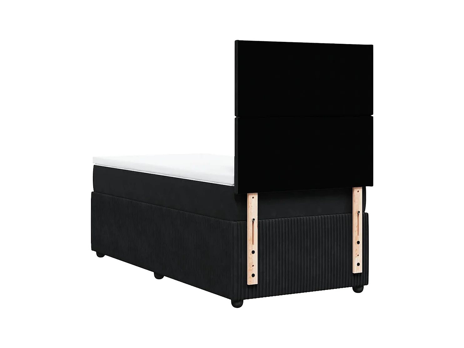 Somier de láminas con colchón Terciopelo Negro 90x200 cm