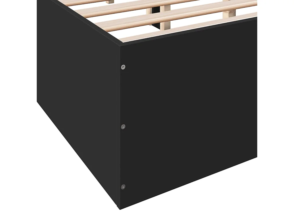 Struttura letto senza materasso nero 150x200 cm