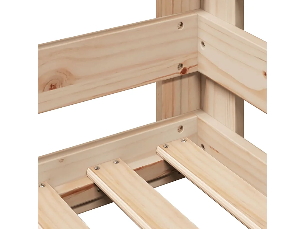 Struttura letto senza materasso 90x200 cm in legno massello di pino