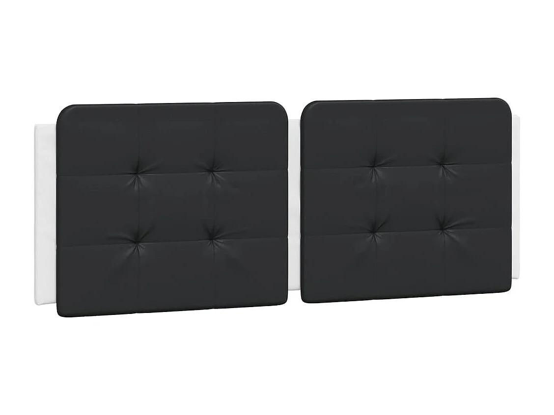 Bedframe zonder matras wit en zwart 140x200 cm kunstleer