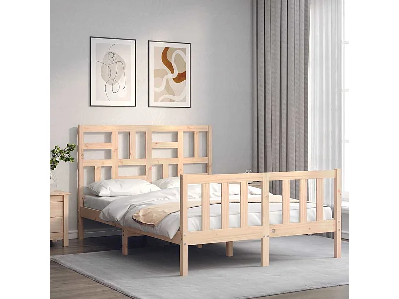 Bedframe zonder matras 140x190 cm massief grenenhout