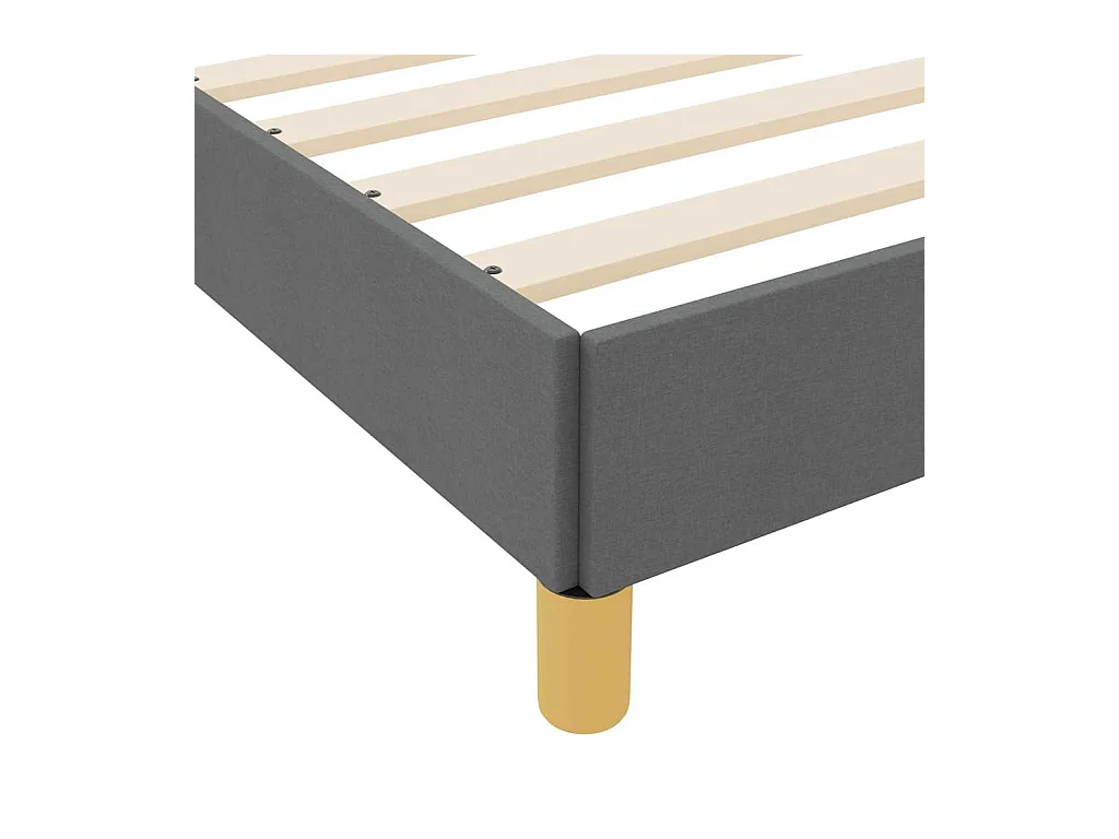 Letto a molle grigio scuro e marrone 120 x 190 cm