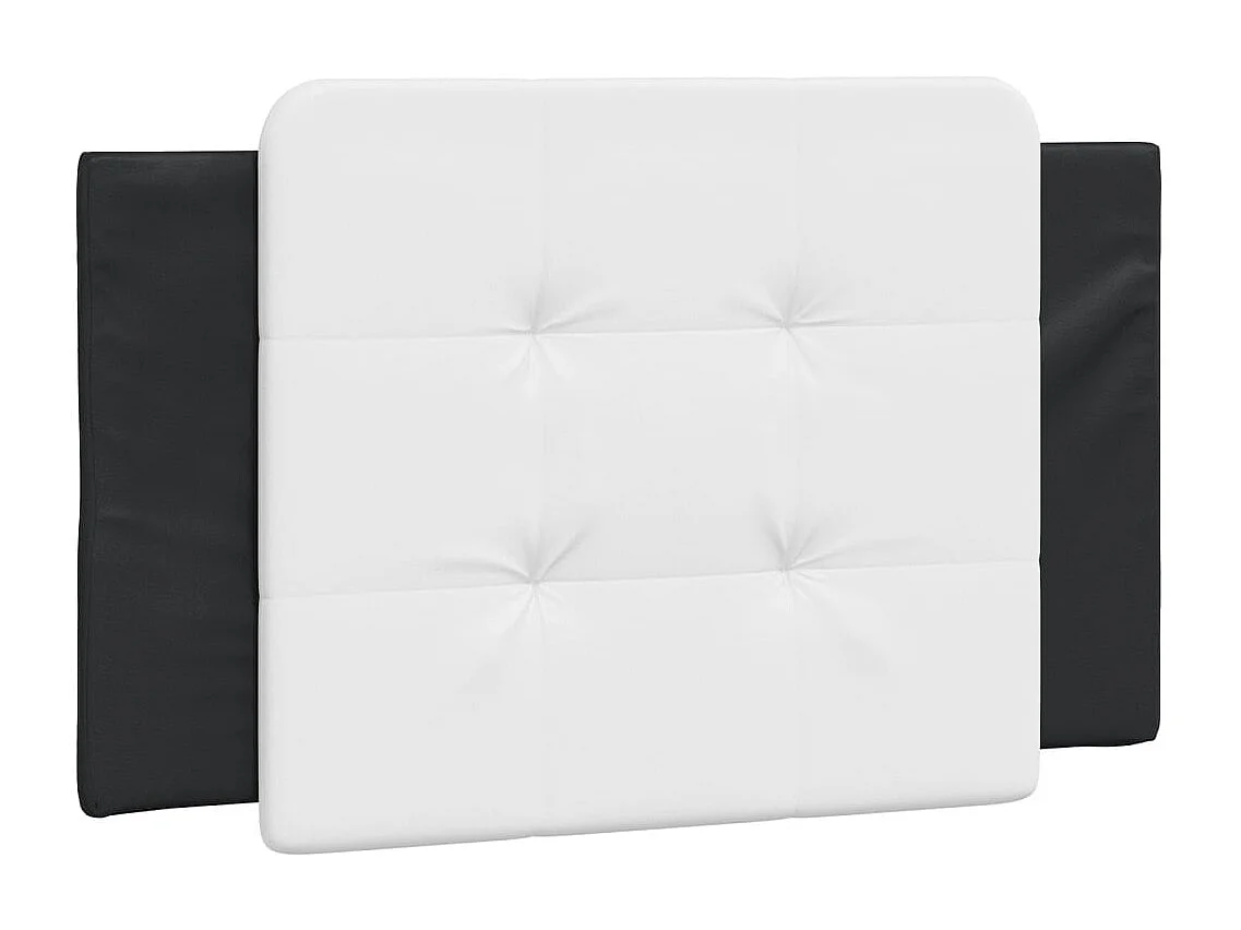 Struttura letto senza materasso nero e bianco 100x200 cm in similpelle