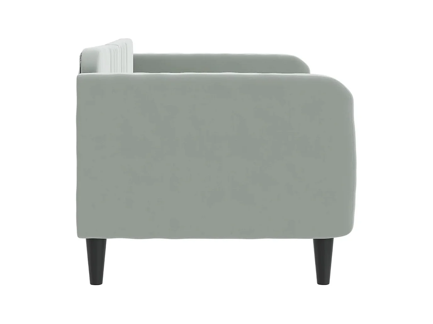 Divano letto senza materasso grigio chiaro 80x200 cm velluto