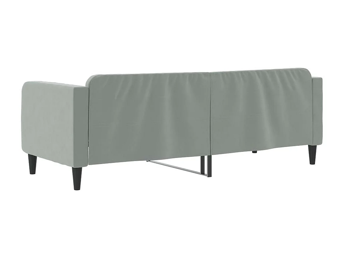 Lit de repos sans matelas gris clair 80x200 cm velours