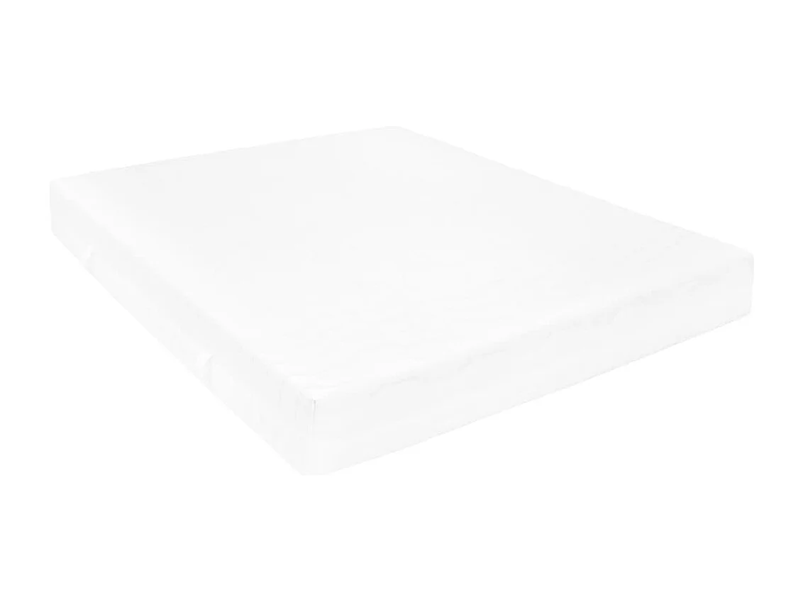 Lit de repos avec matelas 90x200 cm Blanc Bois de pin massif