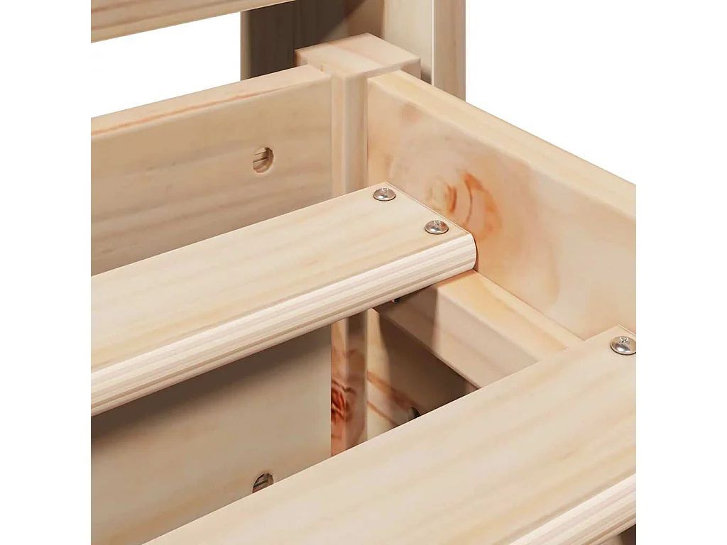 Estructura de cama sin colchón 120x190 cm madera maciza de pino