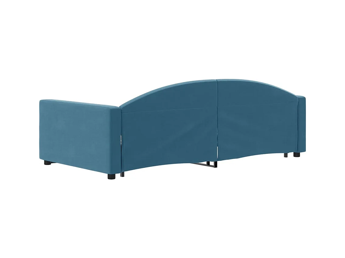 Divano letto con letto estraibile senza materasso blu 100x200 cm