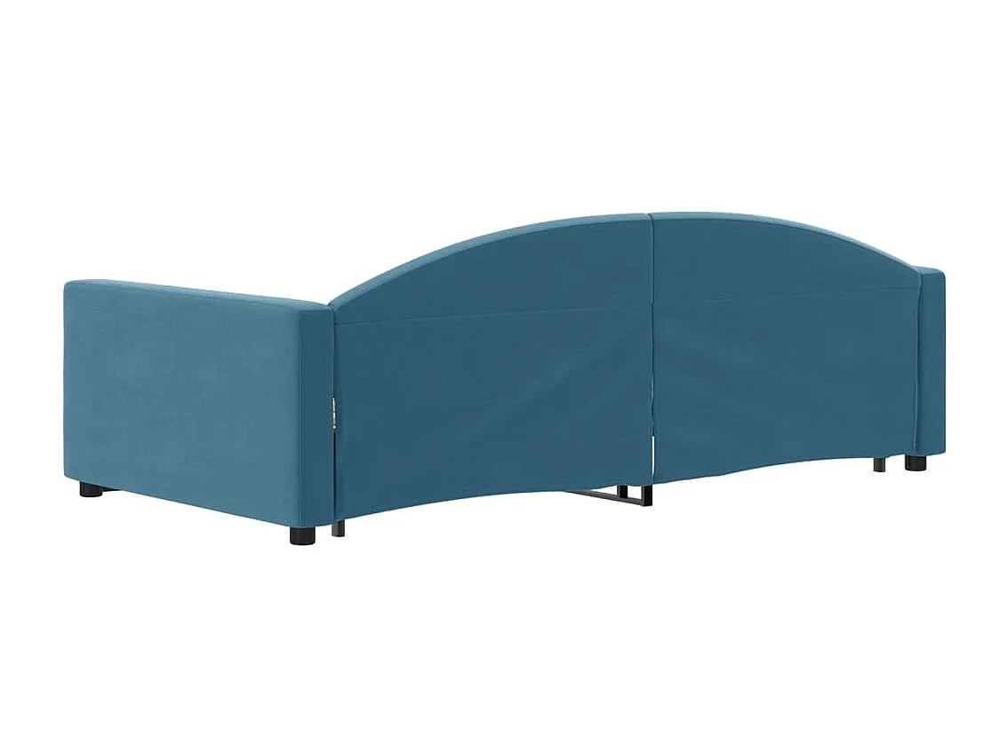 Divano letto con letto estraibile senza materasso blu 100x200 cm
