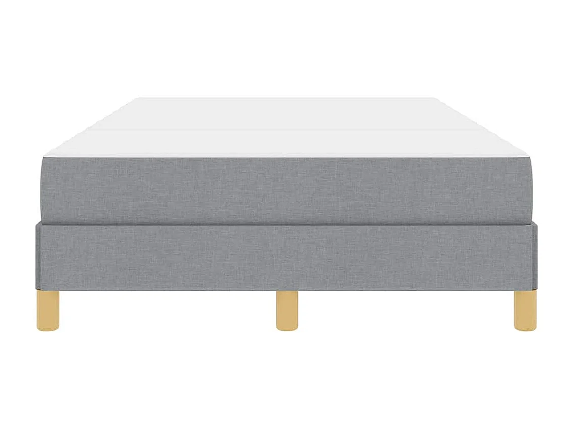 Lichtgrijs en bruin boxspringbed 120 x 190 cm